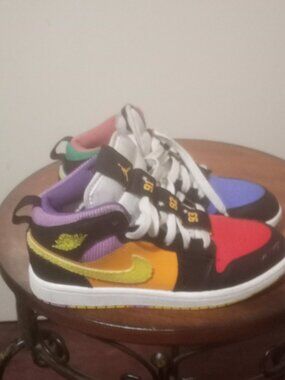 Nike Air Jordan 1 Mid SS GS Six Championships FD1319-007 Sneakers Size 2Y